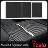 Модель 3 Highland 2024, накладка на крышку панели центральной консоли, наклейки из настоящего углеродного волокна, Tesla Model 3 2024, аксессуары Highland