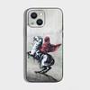 Чехол для телефона Street Art Banksy Graffiti для iPhone 16,15,14,13,12,11 Plus,Pro Max,XS,X,XR,SE,Mini,8,7, Мягкий силиконовый черный чехол