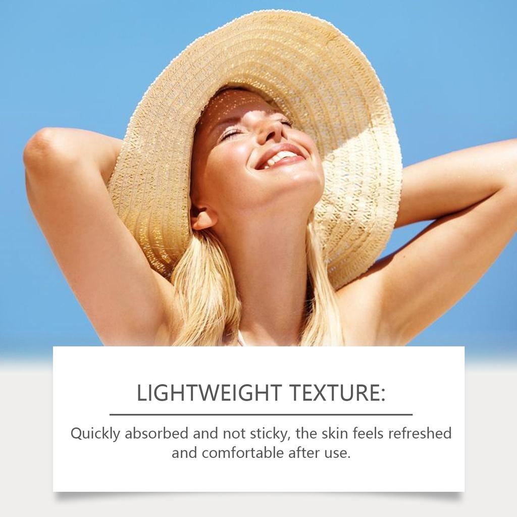 Солнцезащитный гель для тела, легкий солнцезащитный гель-блеск, освежающий и увлажняющий, уменьшает выработку меланина, 100 г(1шт)