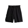 Sport Uniform Shorts Loose Fit Straight Leg Casual Shorts Men Shorts Black IN8750