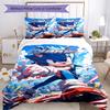 3pcs Custom Name Sonic Bedding Set Duvet Cover Closure Includes 1 Duvet Cover & 2 Pillowcases, Soft and Comfortable for All Seasons.