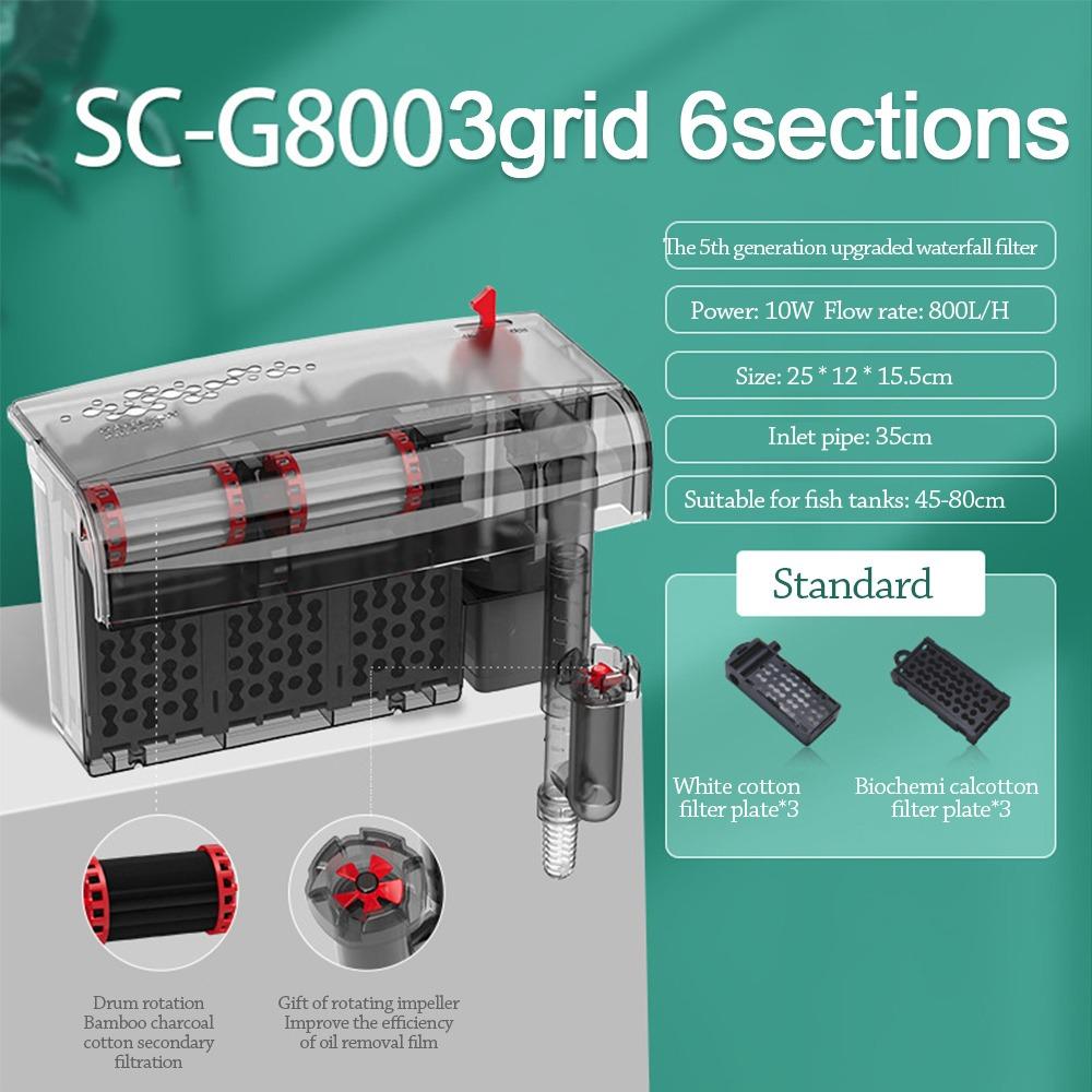 3-в-1 Фильтр для аквариума водопад Циркулирующий Очиститель воды Цикл чистой воды для дома