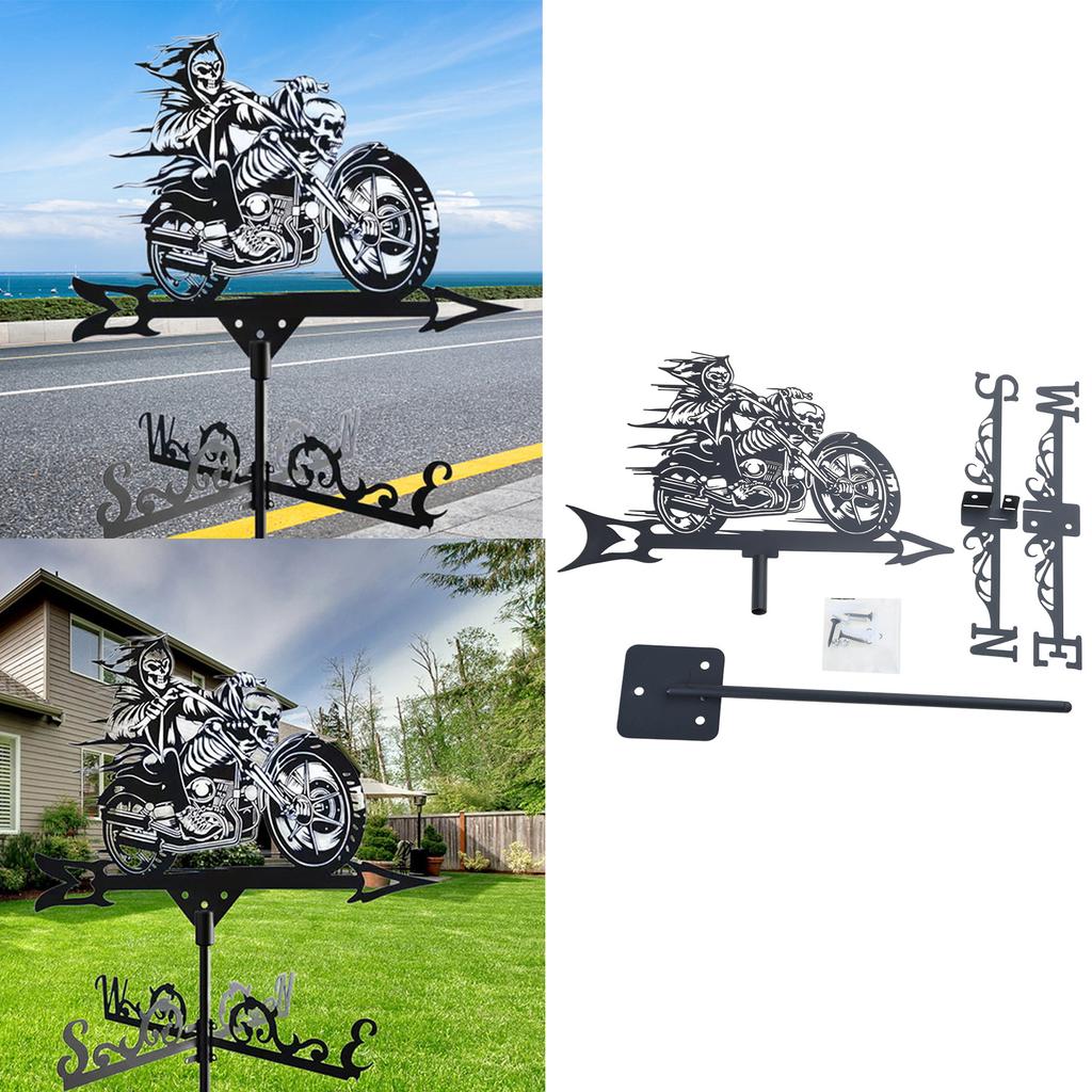 Decorative Iron Weather Vane Weathervane Perfect for Roofs and Outdoor Garden Courtyard Decoration Wind Direction Tool