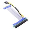 Cablecc PCI-E Express 4x на 16x Гибкий удлинительный кабель-конвертер Адаптер райзер-карты с 4-контактным питанием 15 см