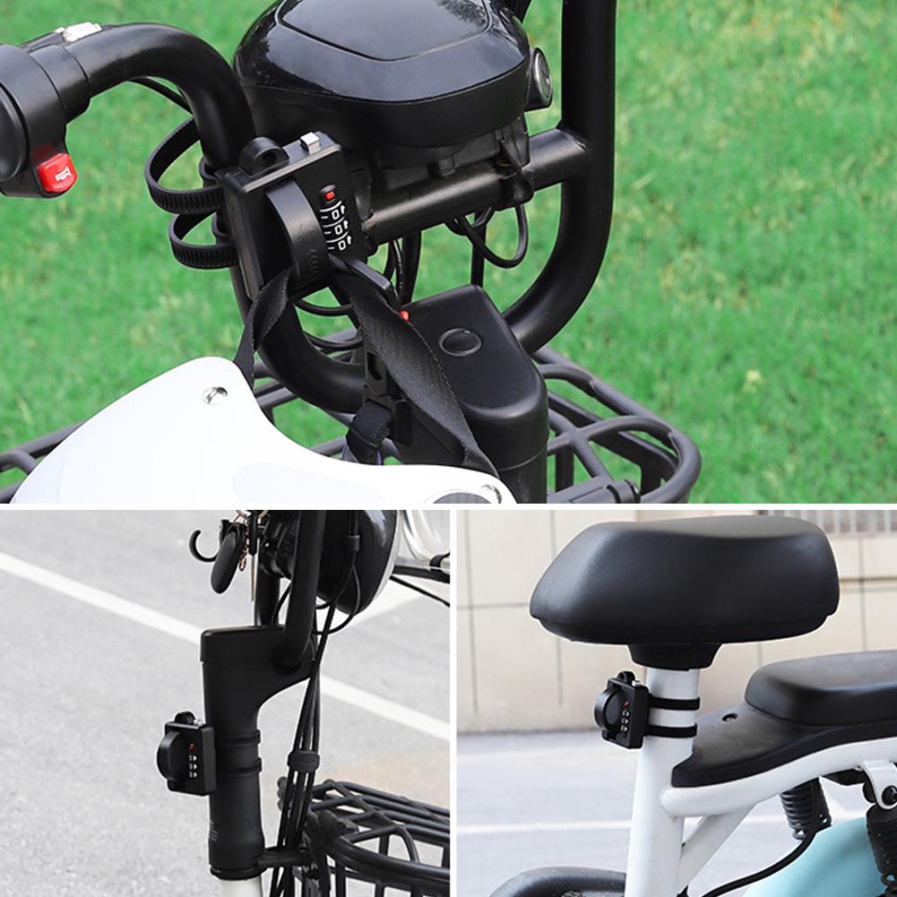 Universal Motorcycle Helmet Lock Bicycle Handlebar Lock Safe Fixed Hook Lock Anti-Theft Password Lock Outdoor for Moto