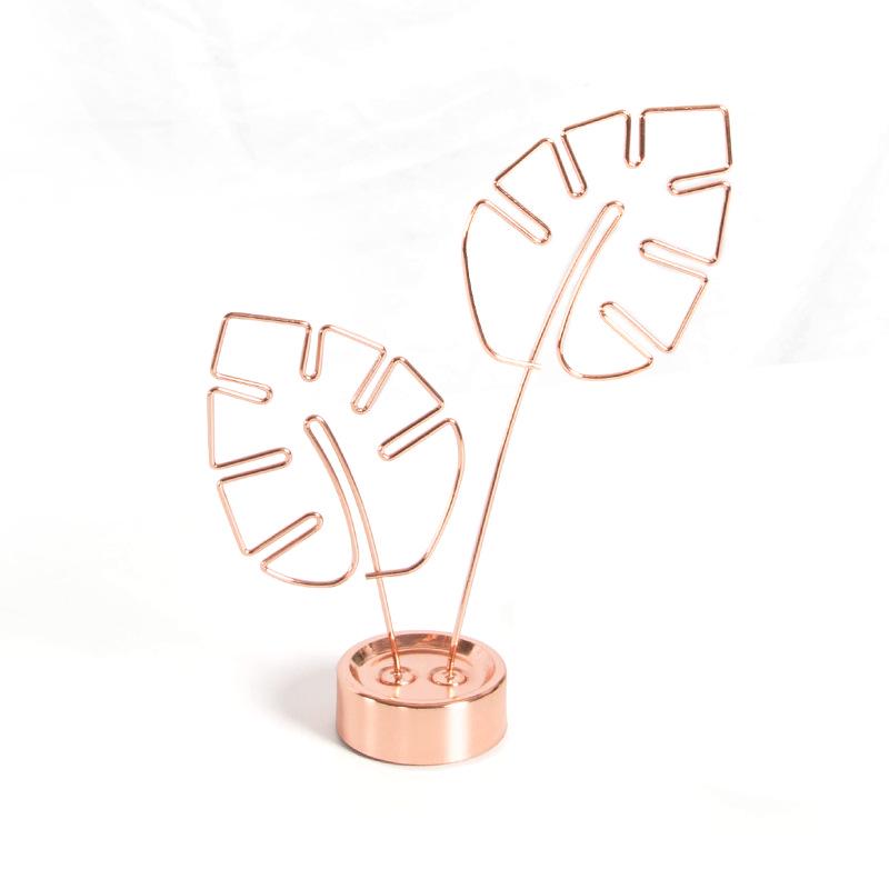 Держатель для фото и карточек в виде листа монстеры, настольное украшение