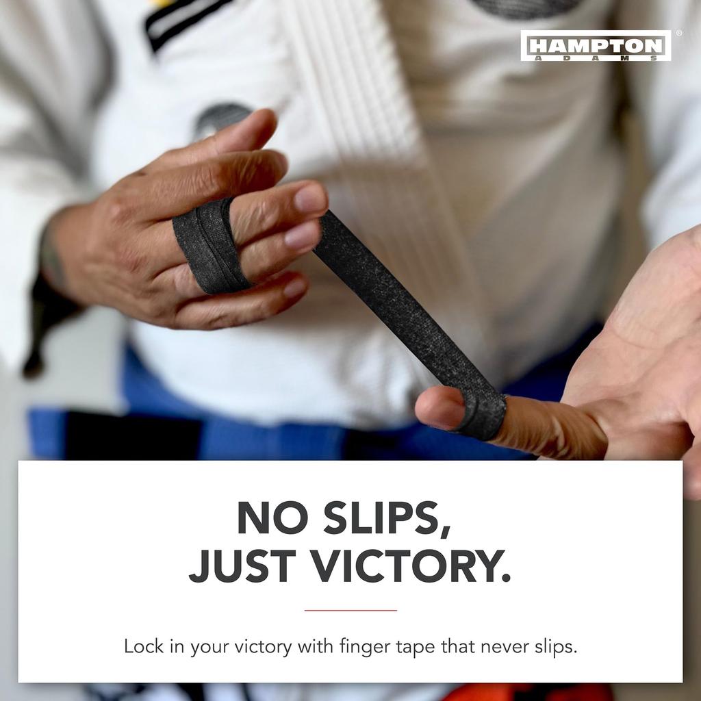 Hampton Adams Pro Finger Tape for Ultimate Protection Fast Extreme Climbing Tape with Super Strong Adhesive for BJJ (8-Pack) BJJ, Bouldering,