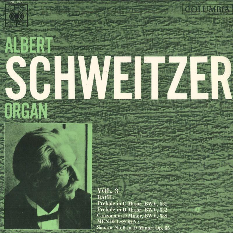 LP Record ALBERT SCHWEITZER - The Complete Works of Schweitzer, V OL196 COLUMBIA Japan Classical Used