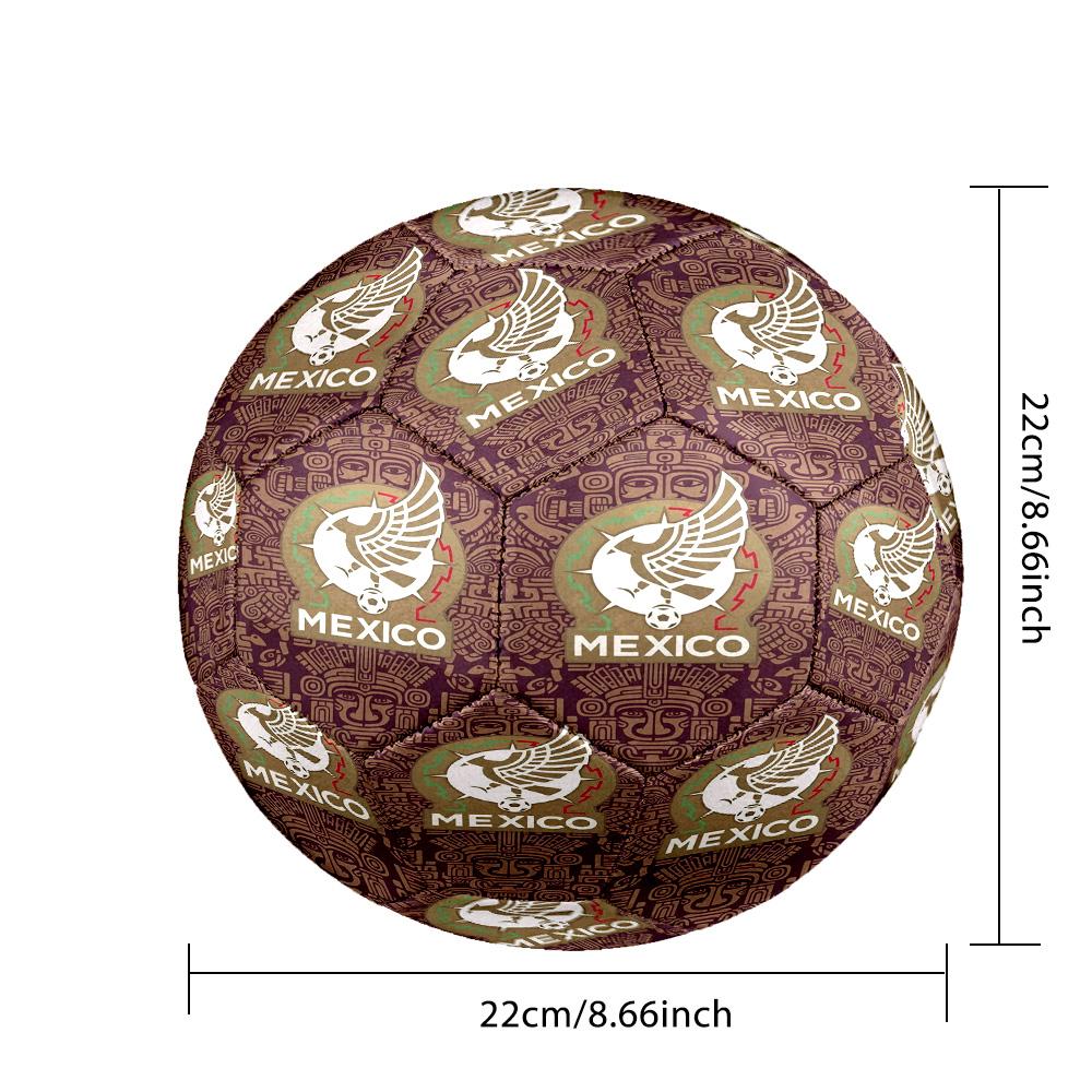 1pc Mexico Soccer Emblem Soccer Ball Size 5, Suitable for Practice Matches/tournament Training,Lightweight and Durable. mxg7026