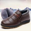 New Man Faux Leather Snow Plush Thicken Men’s Boot Handmade Winter Shoes Casual Comfortable Ankle Boots Loafers Men