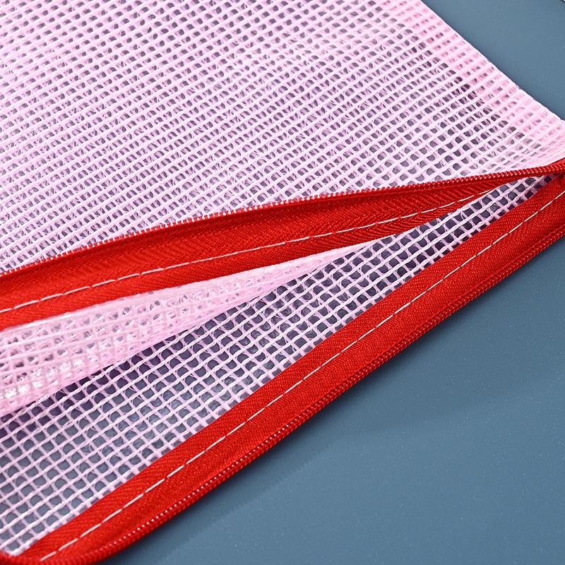 Сетчатая сумка для файлов на молнии: Креативный водонепроницаемый пенал и прозрачный органайзер для документов для студентов и офиса