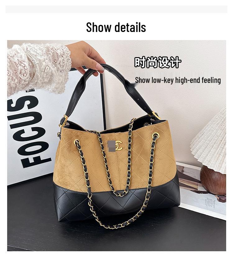 Vintage 2025 Diamond Lattice Hobo Tote: Large Capacity Casual Crossbody Shoulder Handbag