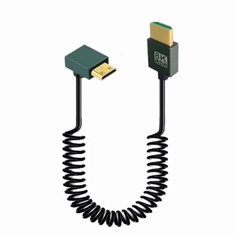 Качественный кабель 8K HDMIsto Mini HDMI с эргономичным дизайном для удобного подключения и отключения обеспечивает стабильную передачу сигнала
