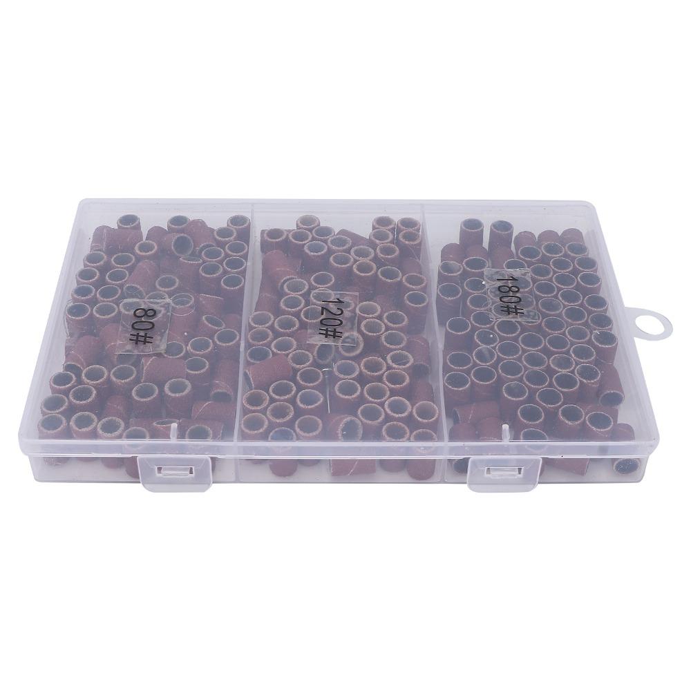 210pcs Electric File Compatible Nail Sanding Bands Pedicure Sanding Bands For Gel Manicures