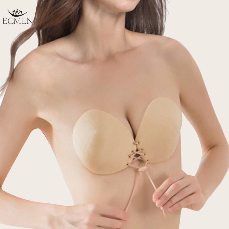 Бюстгальтер с гелем и силиконовым покрытием, самоклеящийся, без бретелек, черный, сплошной, женское нижнее белье, бюстгальтер Push Up