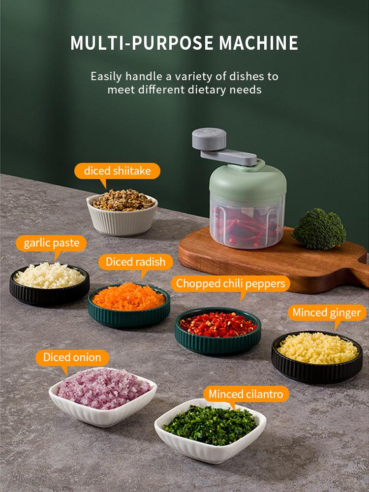 Manual Meat Mincer Garlic Chopper Rotate Garlic Press Crusher Vegetable Onion Cutter Kitchen Food Processing Accessories