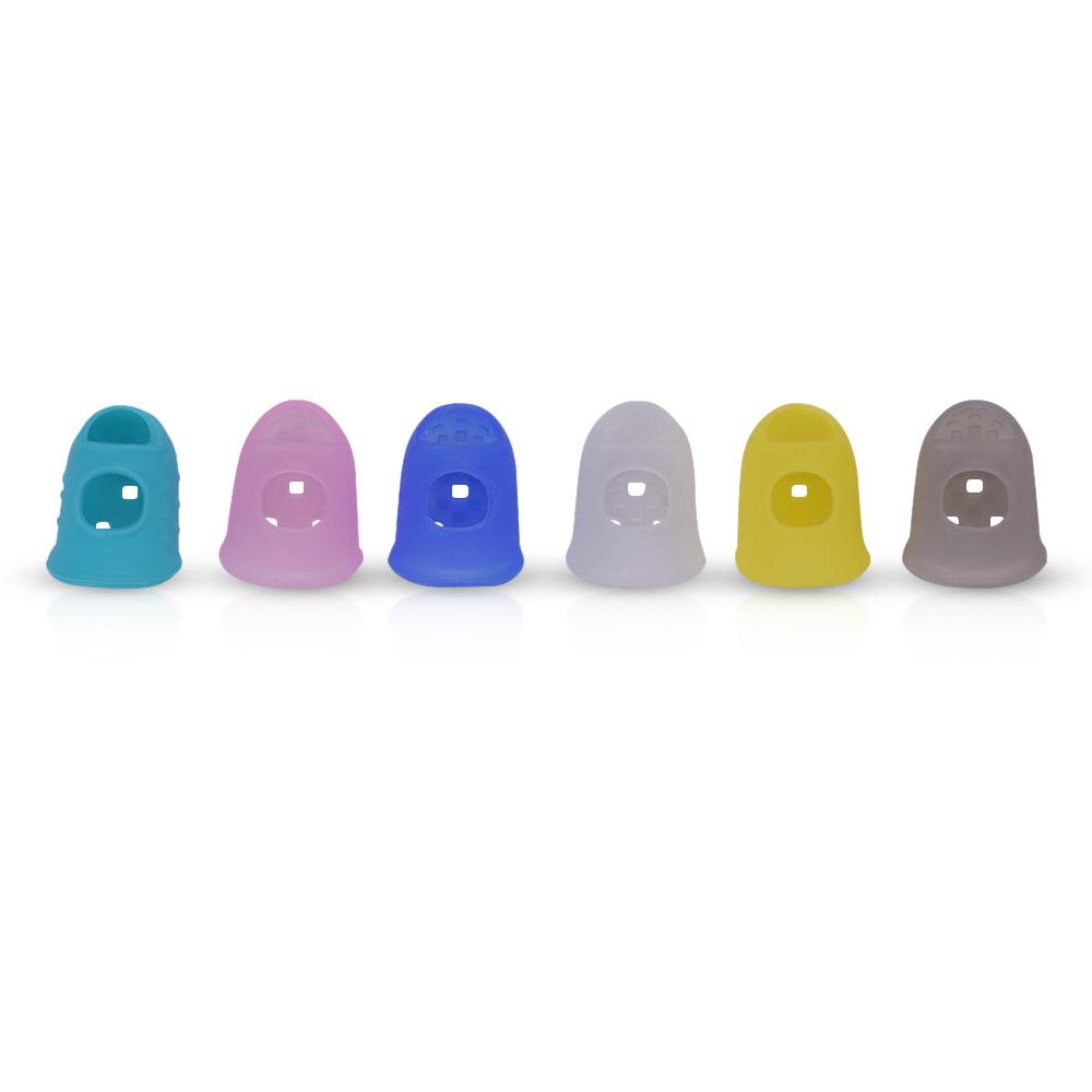 6pcs Guitar Silicone Finger Fingertip Protectors for Guitar Ukulele Beginners (Random Color Delivery)