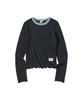 COMONINOZ W Layered T-Shirt [Charcoal]