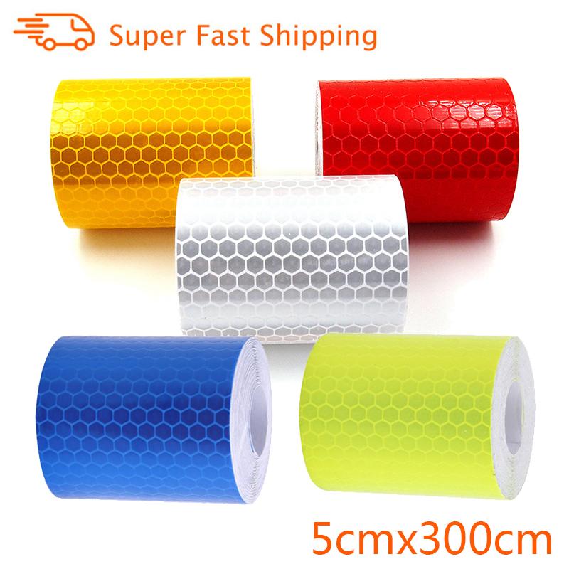 5 см x 3 м автомобильная светоотражающая лента, предупреждающая наклейка для авто безопасности, отражатель, защитная лента, пленка для грузовиков, авто наклейки для мотоциклов