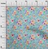 oneOone Cotton Flex Fabric Watercolor Leaves & Flower Floral Print Sewing Fabric BTY 40 Inch