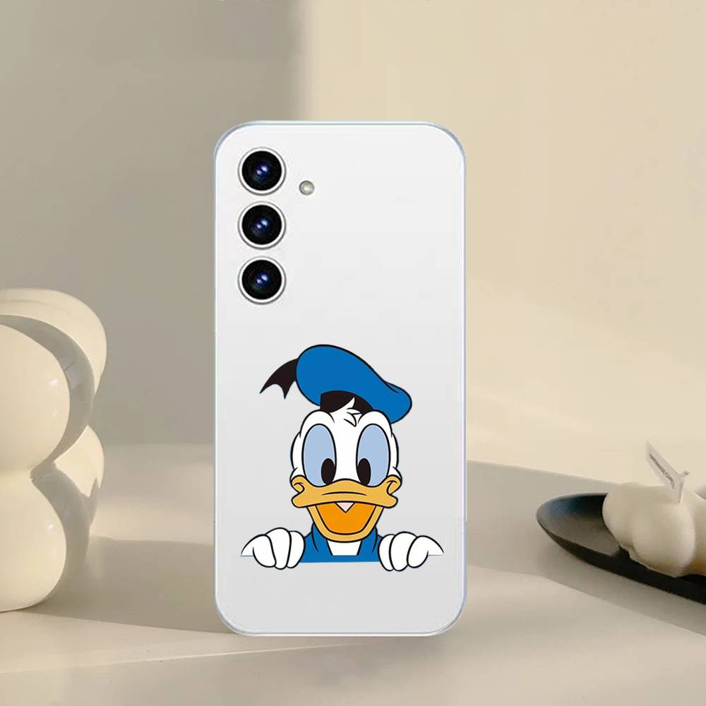 Милый Чехол для Телефона с Дональдом Даком для Samsung Galaxy S21 S22 S23 S24 S25ULTRA FE Ultra Plus5G A52S Прозрачный Чехол