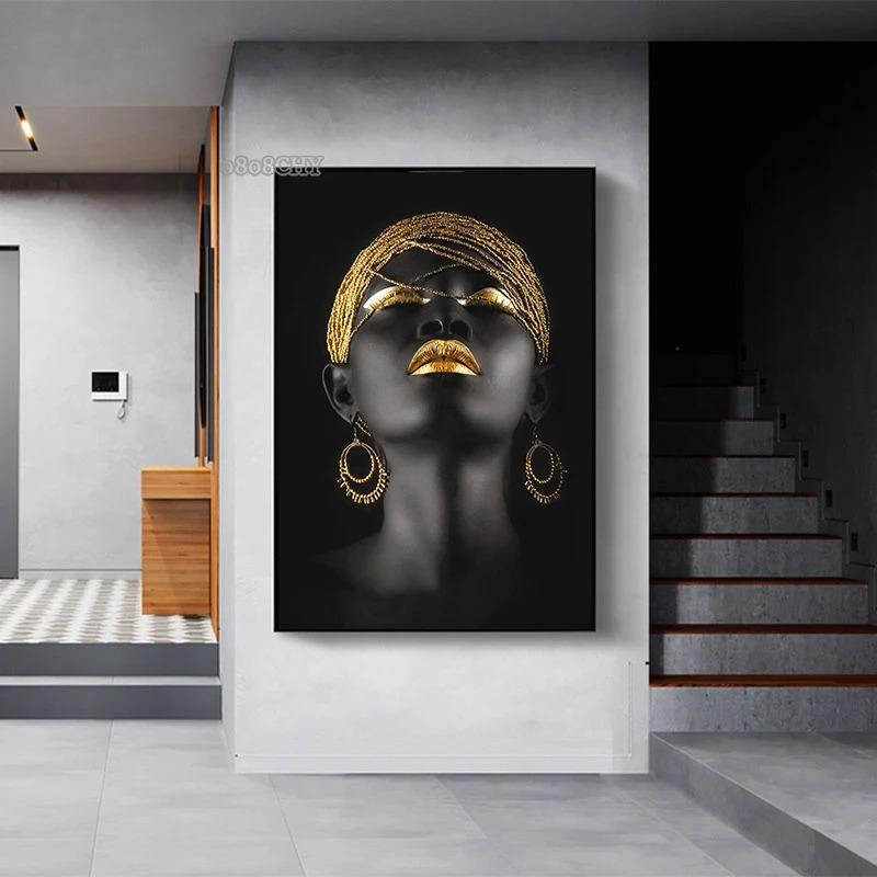 Экзотический шарм, красивая женщина, художественная картина на холсте, модные постеры с персонажами и принты, африканские женщины, настенные художественные фотографии, домашний декор