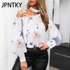 JPNTKY Женская Мода Повседневные Летние Блузки и Рубашки с Коротким Рукавом