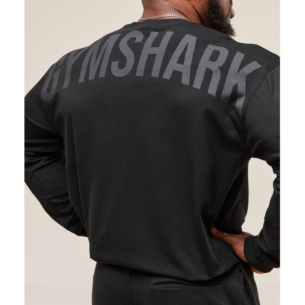 Gymshark Футболка с длинным рукавом Power Black A2c9o Bb2j