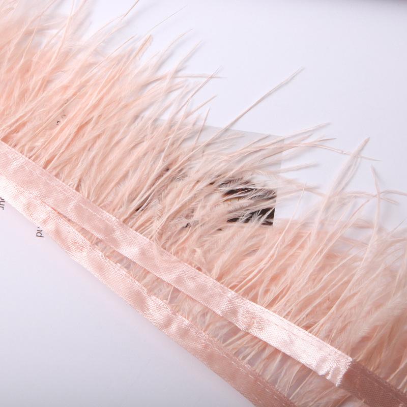 Платье из страусиных перьев 8-10 см, модное украшение, ткань с перьями и кисточками, аксессуары для одежды 