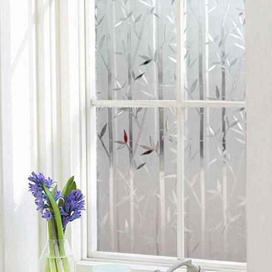 Window Stickers 3D Self Adhesive PVC Decorative DIY Glass Film for Bathroom