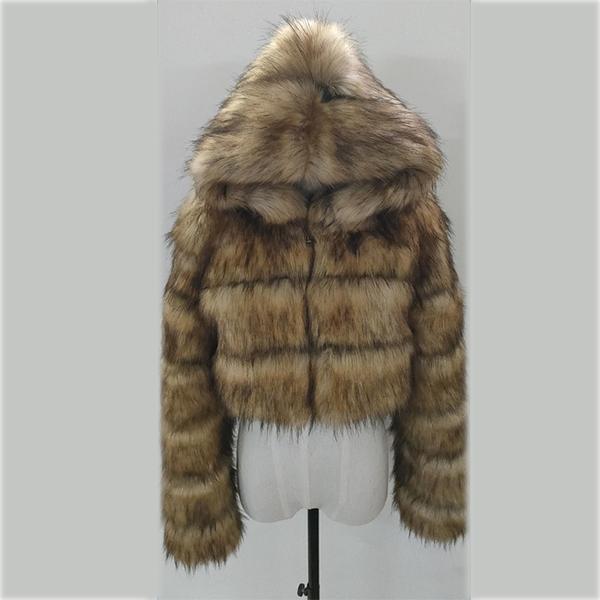 S-6XL Женская зимняя теплая короткая куртка с капюшоном из искусственного меха и длинными рукавами