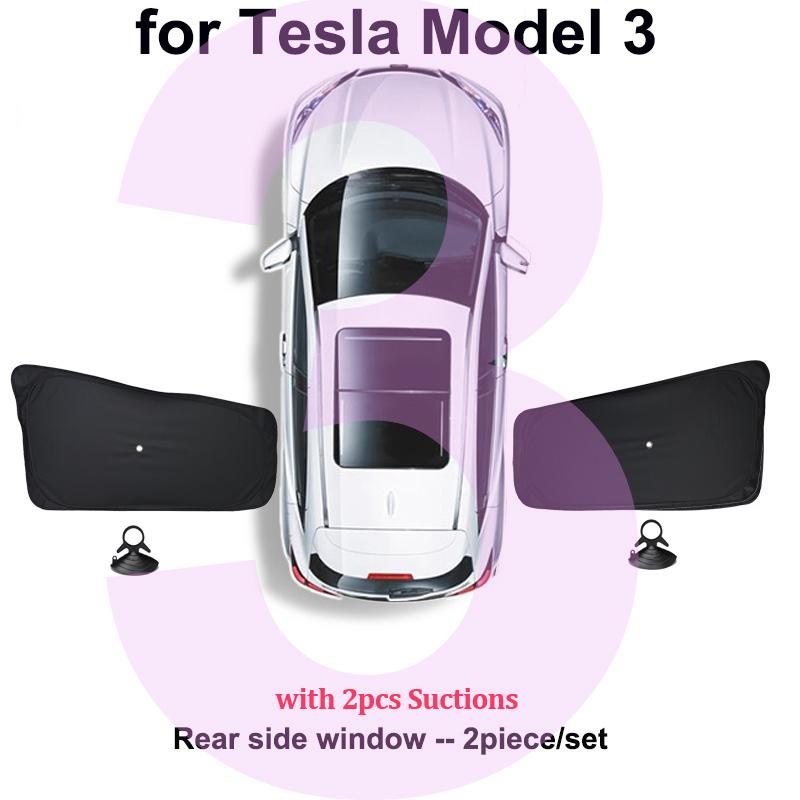 Для Tesla Model 3 2024 Highland Side Window Sun Shade Cover Присоска Передний Задний Ветровой Козырек Privacy Модель Y 2023 Солнцезащитный Козырек