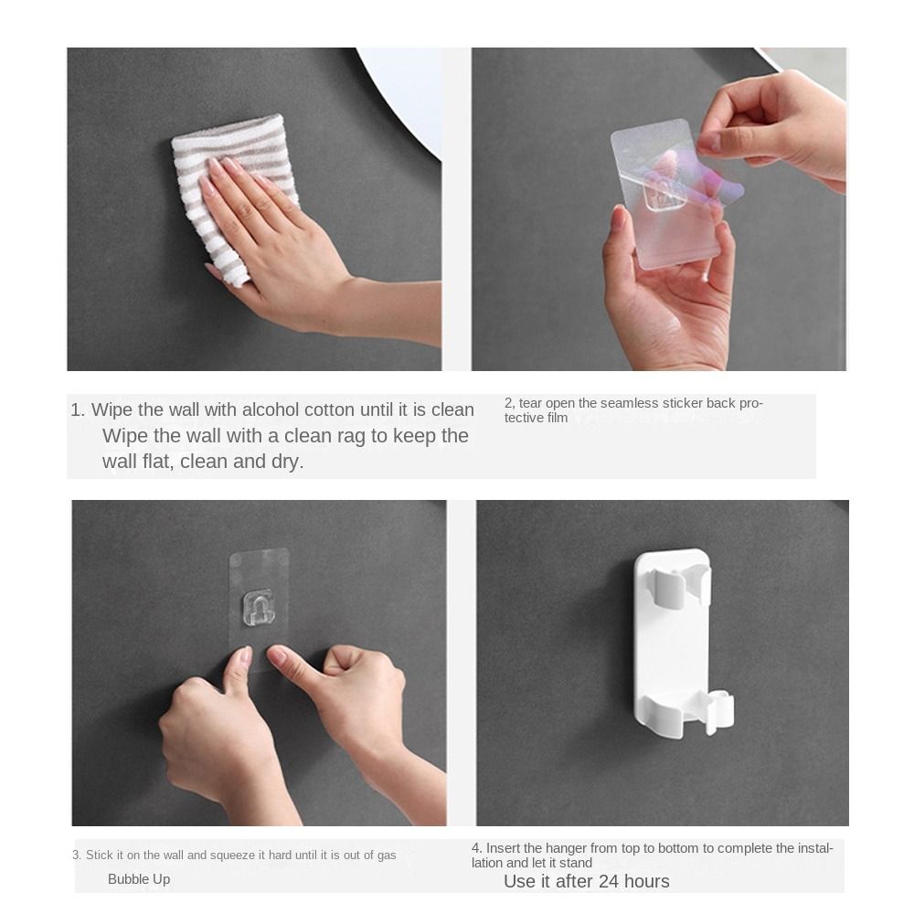 Настенный держатель для плойки и выпрямителя, без сверления, полка-органайзер для электрических щипцов