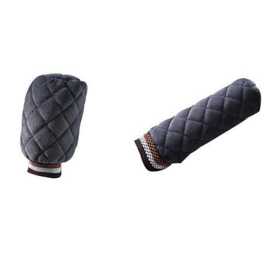 2 шт. Плюшевый чехол на ручку переключения передач для салона автомобиля, теплый чехол на ручку ручного тормоза, защита KTY