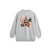Li Ning Badfive Leisure Tea Awakening Lion Pattern Loose Pullover Sweatshirt Unisex Sweatshirt Light-Gray AWDTE09-1