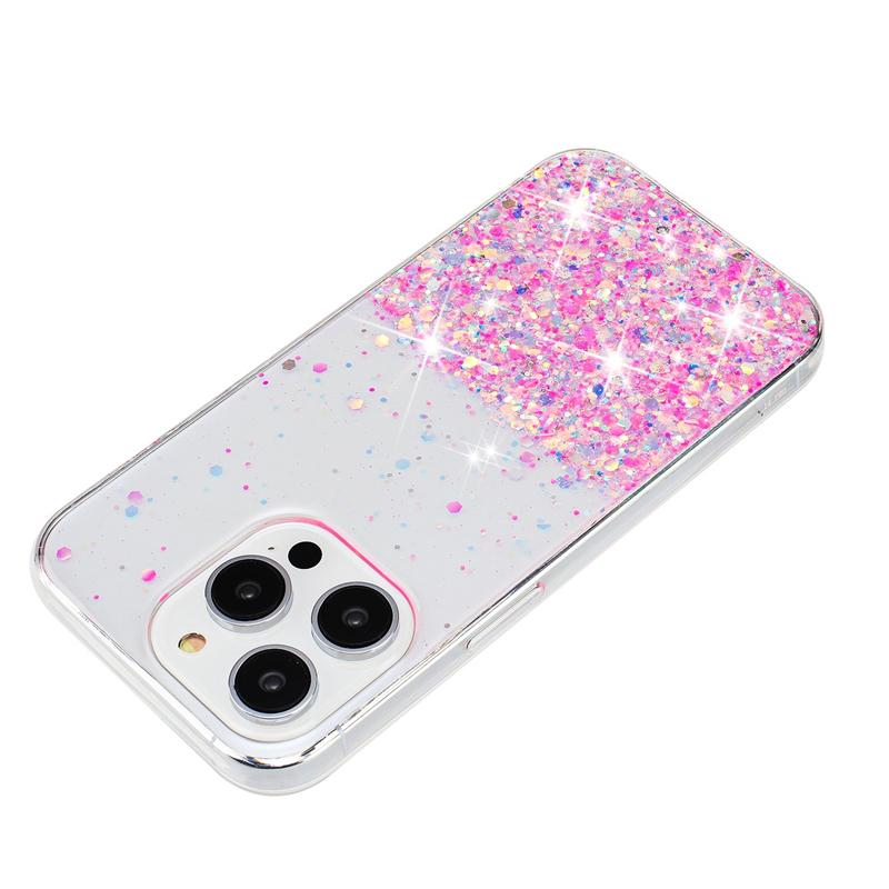Мягкий чехол из ТПУ с блестками и свечением в темноте для IPhone Air 17 16 15 13 12 11 Pro Max 14 Plus 17Pro 16Pro I Phone Жидкий чехол с блестками