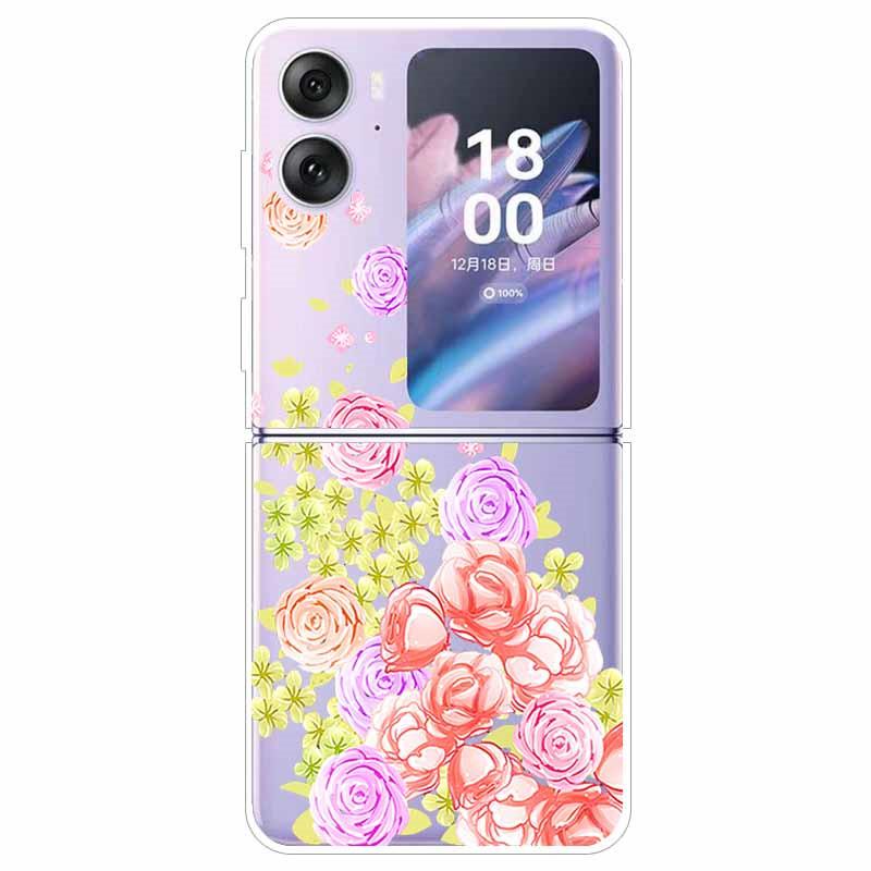 Для Oppo Find N2 Flip Чехол CPH2437 Прозрачный Жесткий ПК Чехол для Телефона для Oppo Find N2 Flip Funda N 2 Flip Защитный Coque