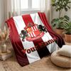 Фланелевое одеяло Sunderland FC с индивидуальным текстом и логотипом футбольного клуба Персонализированное флисовое покрывало Особый подарок для дивана, спальни, дома