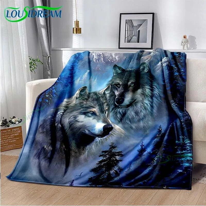Wolf Throw Blanket Kids Game Sofa Blanket Adults and Children Blanket Blanket for Bed Picnic Blanket Blankets for Beds