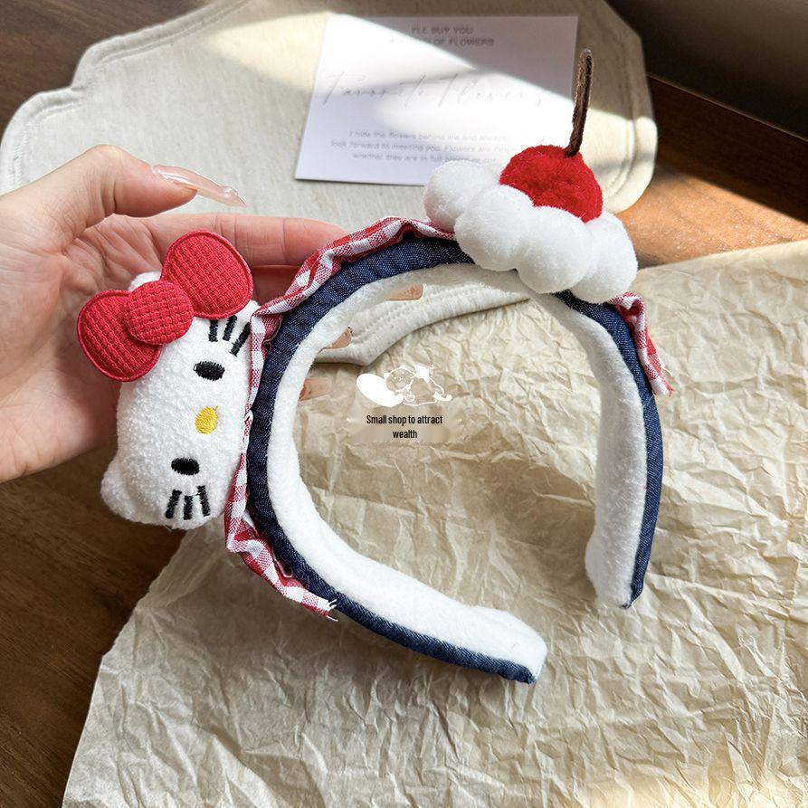 Милая ободок-бантик Hello Kitty: Милый дизайн с кошкой KT для мытья посуды, фото и моды - Идеальный осенне-зимний аксессуар