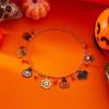 Gothic Punk Halloween Metal Chain Necklace For Women Men Vintage Black Spider Bat Pumpkin Ghost Clavicle Choker Festival Jewelry