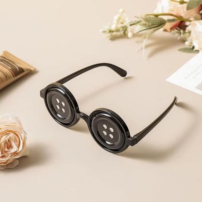 Аксессуар для костюма Пуговица Очки Легкие очки на Хэллоуин Модные очки Косплей дети