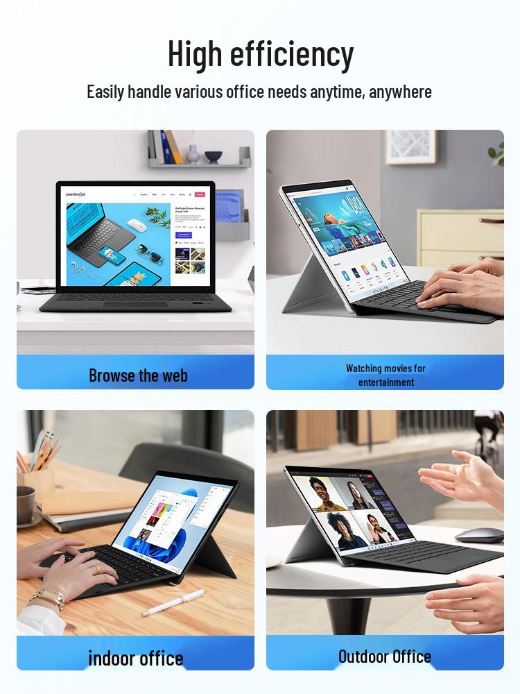 Магнитная цветная клавиатура с подсветкой Pro8 для планшетов Microsoft Surface Pro 9/10/11X
