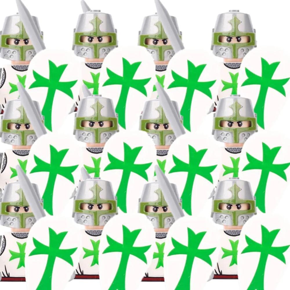 Средневековые Военные Строительные Блоки Фигурки Солдат Подарки Оружие Щиты Шлемы Левенгерц Тевтонские Рыцари Ополченец Крестьянин MOC