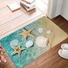 Bathroom Rugs Beach Seashell Bath Mat Ocean Coastal Mats Front Kitchen Rug Carpet For Kitchen Hall Inside Outdoor 16 X 24 Inch