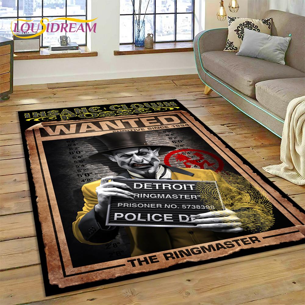 Insane Clown Posse Icp Джагло Рэп Метал Ковер Коврик для Спальни Гостиной Дома Декорация для Дивана, Детский Большой Декор Напольный Коврик