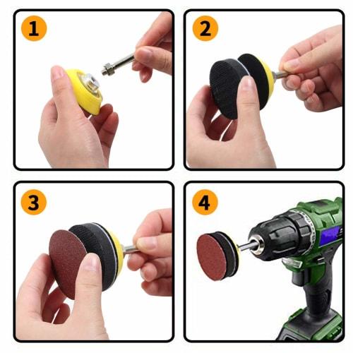 SPEEDWOX Woodworking Sandpaper, #180, 100 Sheets, 50mm, Magic Disc Paper, Round, No Holes, Sandpaper, Sanding Discs, Polishing Tools