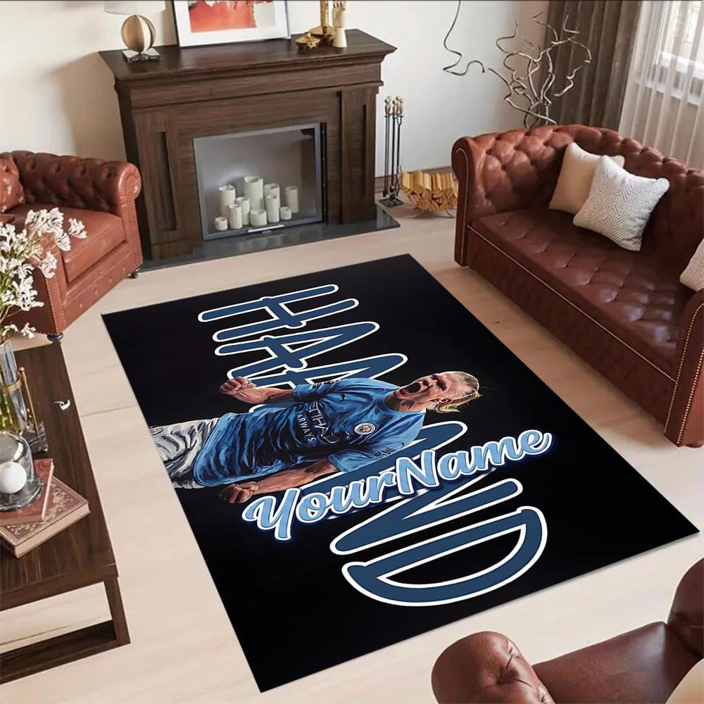Haaland 23 Customized Name Floor Rug Office Rug Perfect for Foyer Decorate room Dormitory Kitchen Anti-slip Rug Anime Office Decor