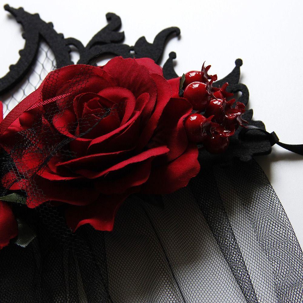 Halloween Thorns Rose Crown Lace Hair Band New Bride Headwear Halloween