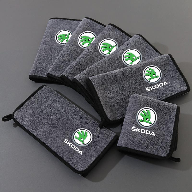 Car Wash Cleaning Microfiber Towel Car Cleaning Drying ER20 Cloth For Skoda Fabia 1 2 Octavia a7 RS Superb Rapid Yeti Karoq Vision